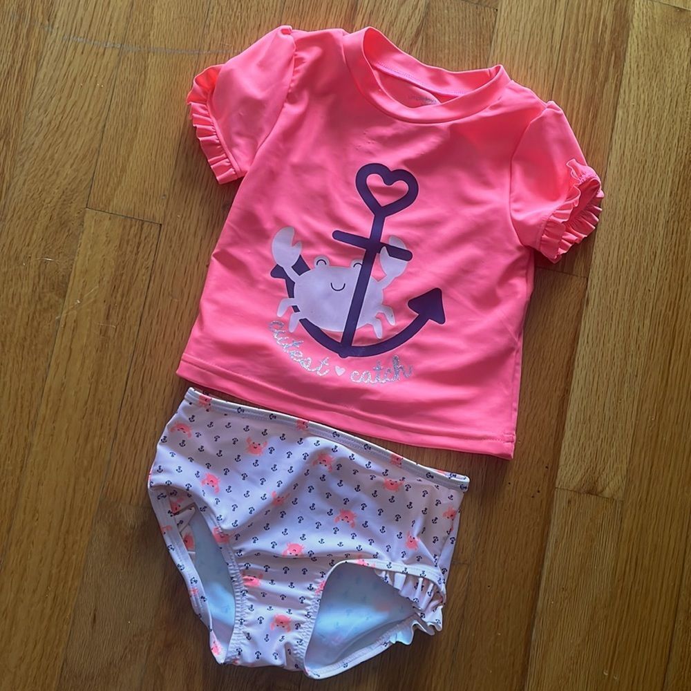 Simple Joys by Carter’s Adorable Size 24M 2 Piece Crab Bathing Suit